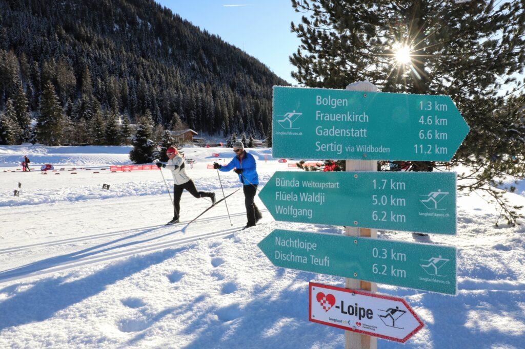 Die besten Langlaufloipen in Davos